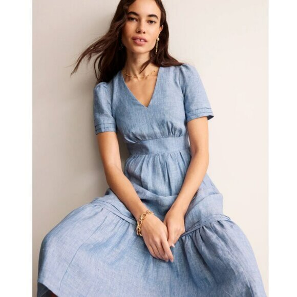 Boden Blue Midi Dress - Picture 2 of 7